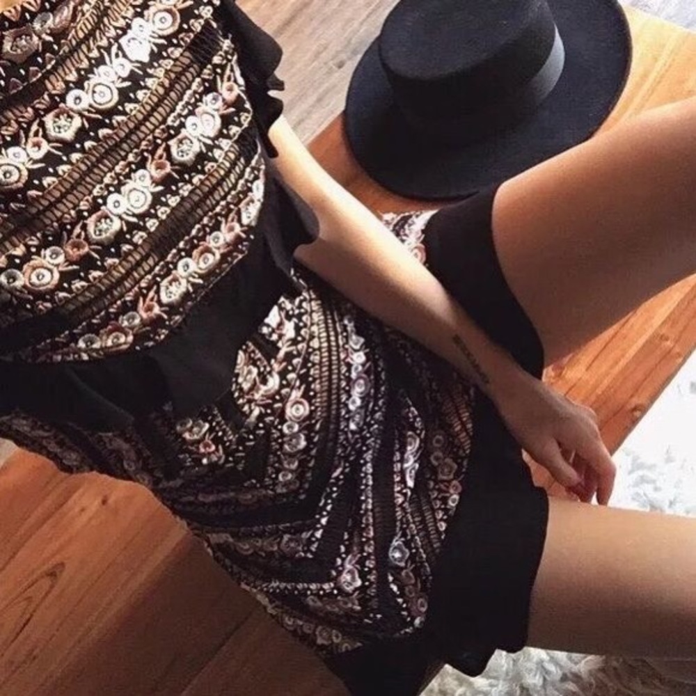 For Love & Lemons Persephone Set in Black